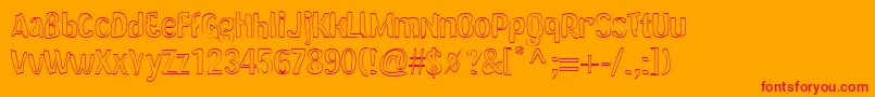 DoggystyleBarkbark Font – Red Fonts on Orange Background