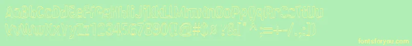 DoggystyleBarkbark Font – Yellow Fonts on Green Background