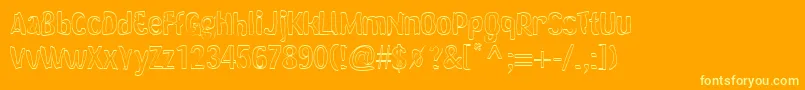 DoggystyleBarkbark Font – Yellow Fonts on Orange Background