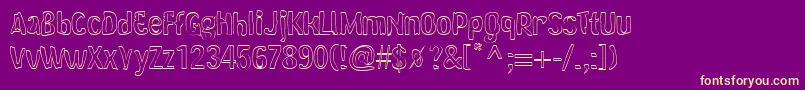 DoggystyleBarkbark Font – Yellow Fonts on Purple Background