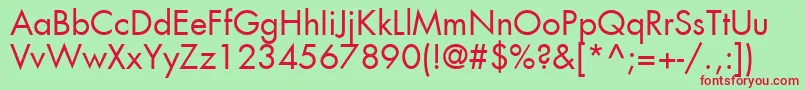 AgFutura Font – Red Fonts on Green Background