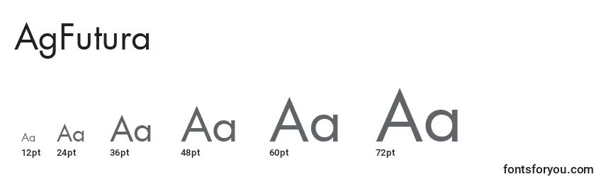 Размеры шрифта AgFutura
