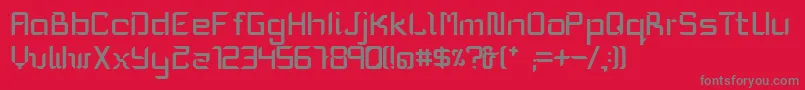 MikaMedium Font – Gray Fonts on Red Background