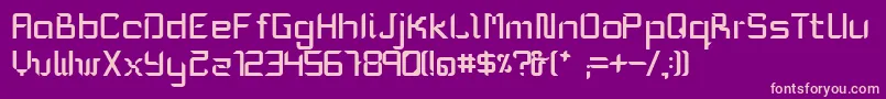フォントMikaMedium – 紫の背景にピンクのフォント