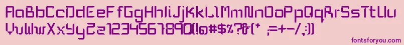 MikaMedium-fontti – violetit fontit vaaleanpunaisella taustalla