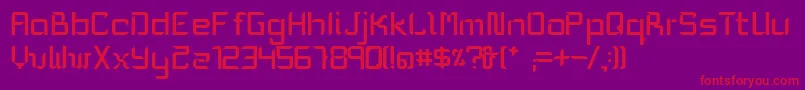 フォントMikaMedium – 紫の背景に赤い文字