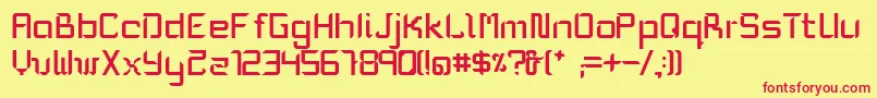 MikaMedium Font – Red Fonts on Yellow Background