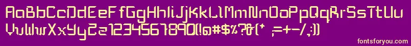 MikaMedium Font – Yellow Fonts on Purple Background