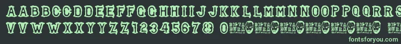 Dictadura Font – Green Fonts on Black Background