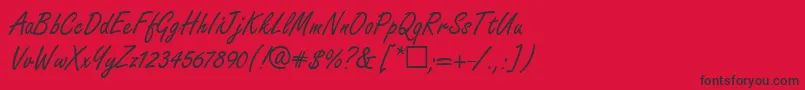 FabianRegular Font – Black Fonts on Red Background
