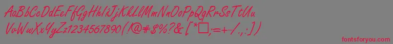 Шрифт FabianRegular – красные шрифты на сером фоне