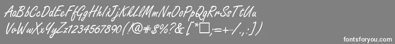 FabianRegular-Schriftart – Weiße Schriften auf grauem Hintergrund