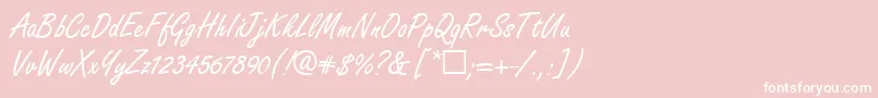 FabianRegular Font – White Fonts on Pink Background