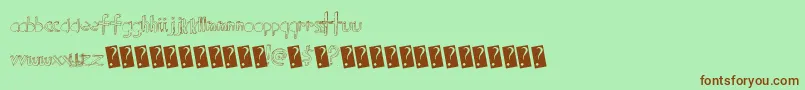 Blockparty Font – Brown Fonts on Green Background