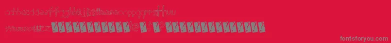 フォントBlockparty – 赤い背景に灰色の文字
