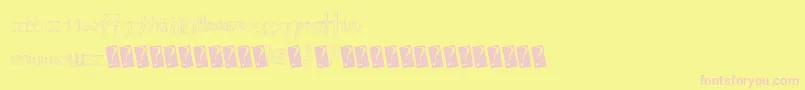 Czcionka Blockparty – różowe czcionki na żółtym tle