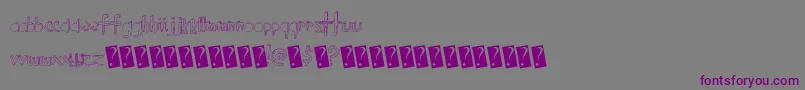 Blockparty-fontti – violetit fontit harmaalla taustalla