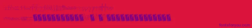 Blockparty Font – Purple Fonts on Red Background