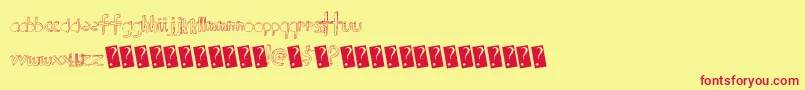 Blockparty Font – Red Fonts on Yellow Background