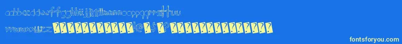 Blockparty Font – Yellow Fonts on Blue Background