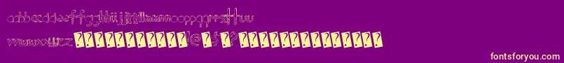 Blockparty Font – Yellow Fonts on Purple Background