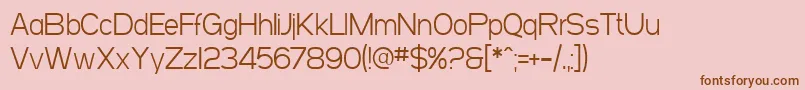 SfArborcrestLight Font – Brown Fonts on Pink Background