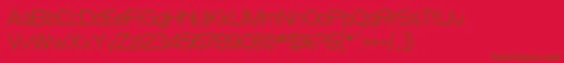 SfArborcrestLight Font – Brown Fonts on Red Background