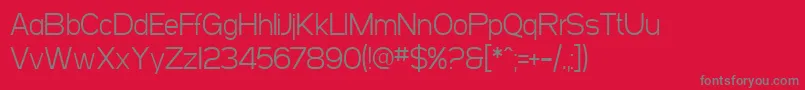 フォントSfArborcrestLight – 赤い背景に灰色の文字