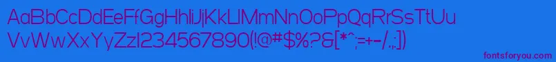 SfArborcrestLight Font – Purple Fonts on Blue Background