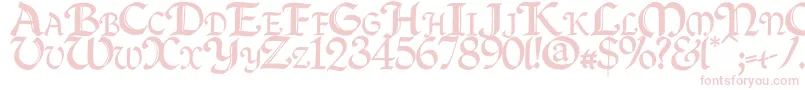 Quillc Font – Pink Fonts on White Background