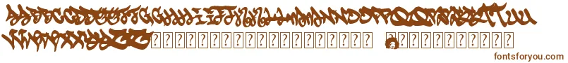 Шрифт Eskis – коричневые шрифты на белом фоне