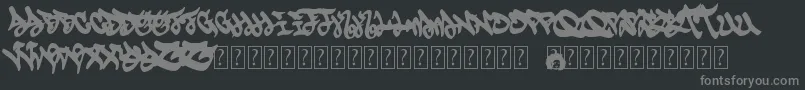 Eskis Font – Gray Fonts on Black Background