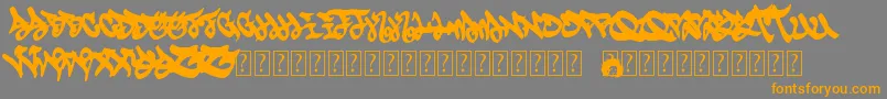 Eskis Font – Orange Fonts on Gray Background