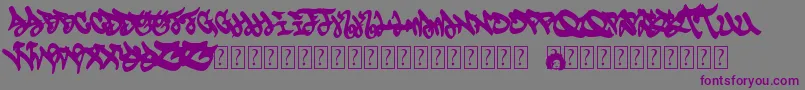Eskis-Schriftart – Violette Schriften auf grauem Hintergrund