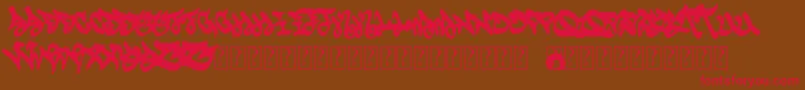 Eskis Font – Red Fonts on Brown Background