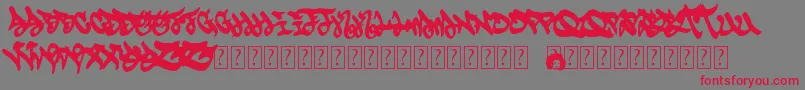 Eskis Font – Red Fonts on Gray Background