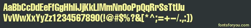 Helioscompressed Font – Yellow Fonts on Black Background