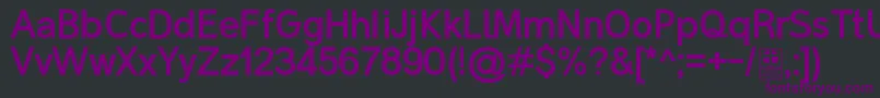 Czcionka MalterSansBoldDemo – fioletowe czcionki na czarnym tle