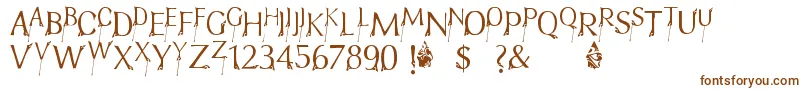 Шрифт FtfIndonesianaBramanangkoeRepackage – коричневые шрифты на белом фоне
