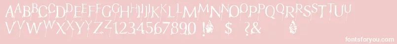 FtfIndonesianaBramanangkoeRepackage Font – White Fonts on Pink Background