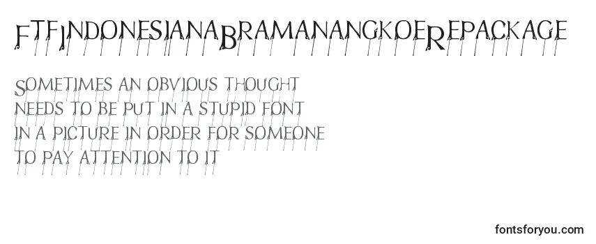 Обзор шрифта FtfIndonesianaBramanangkoeRepackage