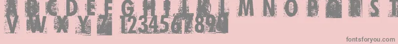 PrintError-Schriftart – Graue Schriften auf rosa Hintergrund