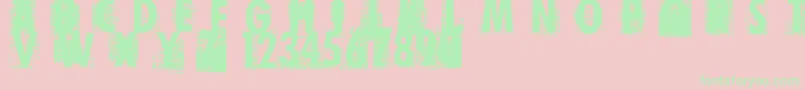 PrintError Font – Green Fonts on Pink Background