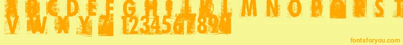 PrintError Font – Orange Fonts on Yellow Background