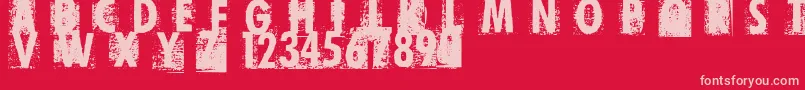 PrintError Font – Pink Fonts on Red Background
