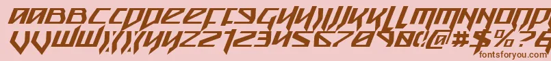 Snubfighterci Font – Brown Fonts on Pink Background