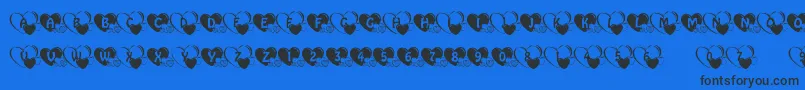 LiebMutterlein Font – Black Fonts on Blue Background