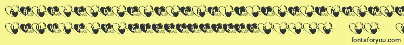 LiebMutterlein Font – Black Fonts on Yellow Background