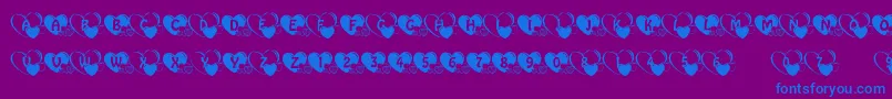 LiebMutterlein Font – Blue Fonts on Purple Background