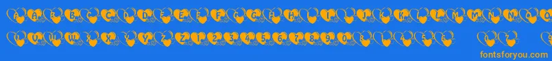LiebMutterlein Font – Orange Fonts on Blue Background